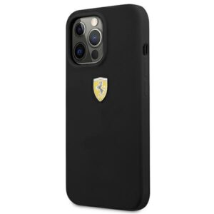 Ferrari FESSIHCP13XBK Apple iPhone 13 Pro Max 6,7" juodos spalvos kietas dėklas Silicone - Image 2