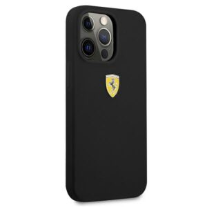 Ferrari FESSIHCP13XBK Apple iPhone 13 Pro Max 6,7" juodos spalvos kietas dėklas Silicone - Image 4