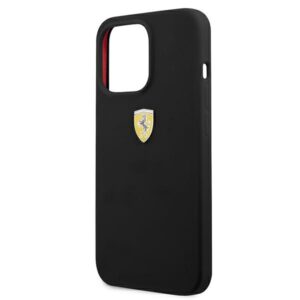 Ferrari FESSIHCP13XBK Apple iPhone 13 Pro Max 6,7" juodos spalvos kietas dėklas Silicone - Image 6