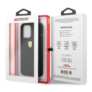 Ferrari FESSIHCP13XBK Apple iPhone 13 Pro Max 6,7" juodos spalvos kietas dėklas Silicone - Image 8