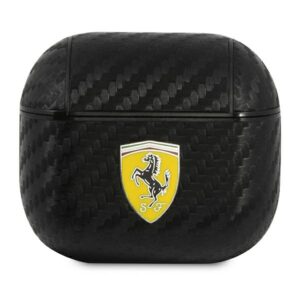 Ferrari FESA3CABK AirPods 3 dėklas juodos spalvos On Track PU Carbon - Image 1