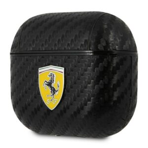 Ferrari FESA3CABK AirPods 3 dėklas juodos spalvos On Track PU Carbon - Image 3