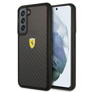 Ferrari FEHCS22SFCAK S22 S901 juodos spalvos kietas dėklas On Track Real Carbon - Image 1