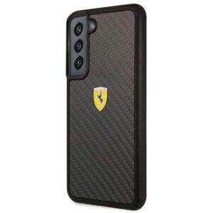 Ferrari FEHCS22MFCAK S22+ S906 juodos spalvos kietas dėklas On Track Real Carbon - Image 2