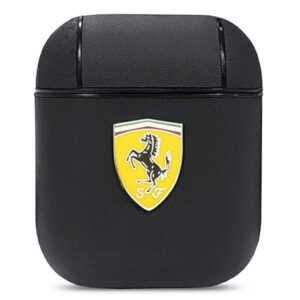 Ferrari FESA2LEBK AirPods dėklas juodos spalvos On Track Leather - Image 1