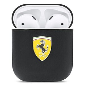 Ferrari FESA2LEBK AirPods dėklas juodos spalvos On Track Leather - Image 2