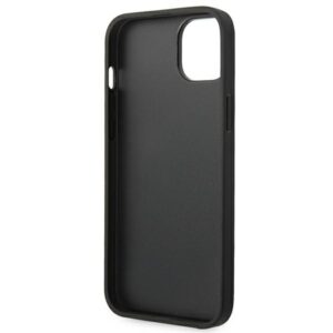 Ferrari FEHCP14MRBUK Apple iPhone 14 Plus / 15 Plus 6.7" juodos spalvos kietas dėklas Leather Stamp Sides - Image 7