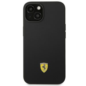 Ferrari FEHCP14MSIBBK Apple iPhone 14 Plus /15 Plus 6,7" juodos spalvos kietas dėklas Silicone Metal Logo - Image 3
