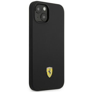 Ferrari FEHCP14MSIBBK Apple iPhone 14 Plus /15 Plus 6,7" juodos spalvos kietas dėklas Silicone Metal Logo - Image 4