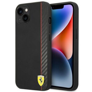 Ferrari FEHCP14MAXBK Apple iPhone 14 Plus / 15 Plus 6.7" juodos spalvos kietas dėklas Carbon