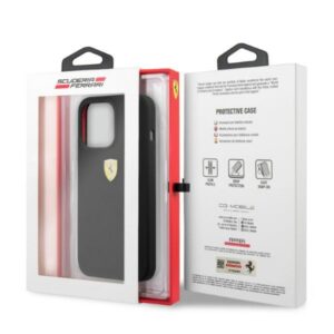 Ferrari FESSIHMP13XBK Apple iPhone 13 Pro Max 6,7" juodos spalvos kietas dėklas Silicone MagSafe - Image 8