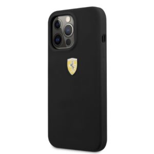 Ferrari FESSIHMP13XBK Apple iPhone 13 Pro Max 6,7" juodos spalvos kietas dėklas Silicone MagSafe - Image 2