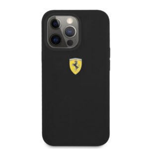 Ferrari FESSIHMP13XBK Apple iPhone 13 Pro Max 6,7" juodos spalvos kietas dėklas Silicone MagSafe - Image 3