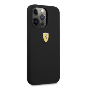 Ferrari FESSIHMP13XBK Apple iPhone 13 Pro Max 6,7" juodos spalvos kietas dėklas Silicone MagSafe - Image 4
