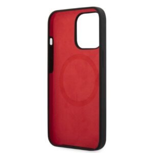 Ferrari FESSIHMP13XBK Apple iPhone 13 Pro Max 6,7" juodos spalvos kietas dėklas Silicone MagSafe - Image 7