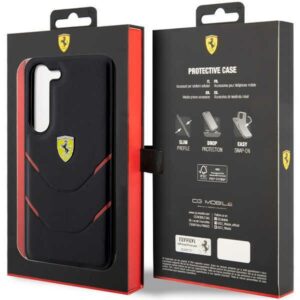 Ferrari FEHCS23MPBAK S23+ S916 juodos spalvos kietas dėklas Hot Stamp Lines - Image 8