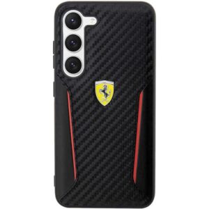Ferrari FEHCS23MNPYK S23+ S916 juodos spalvos kietas dėklas Carbon Contrast Edges - Image 3