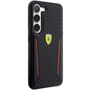 Ferrari FEHCS23MNPYK S23+ S916 juodos spalvos kietas dėklas Carbon Contrast Edges - Image 4