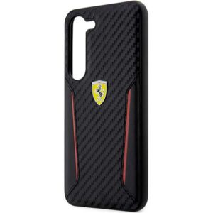 Ferrari FEHCS23MNPYK S23+ S916 juodos spalvos kietas dėklas Carbon Contrast Edges - Image 6