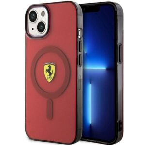 Ferrari FEHMP14SURKR Apple iPhone 14 / 15 / 13 6.1" red kietas dėklas Translucent Magsafe