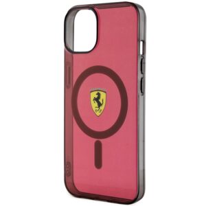 Ferrari FEHMP14SURKR Apple iPhone 14 / 15 / 13 6.1" red kietas dėklas Translucent Magsafe - Image 6