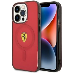 Ferrari FEHMP14LURKR Apple iPhone 14 Pro 6,1" red kietas dėklas Translucent Magsafe