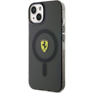 Ferrari FEHMP14SURKK Apple iPhone 14 / 15 / 13 6.1" juodos spalvos kietas dėklas Translucent Magsafe - Image 2