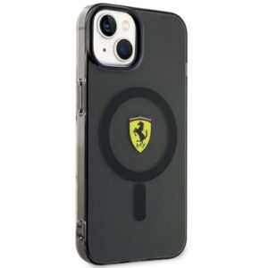 Ferrari FEHMP14SURKK Apple iPhone 14 / 15 / 13 6.1" juodos spalvos kietas dėklas Translucent Magsafe - Image 4