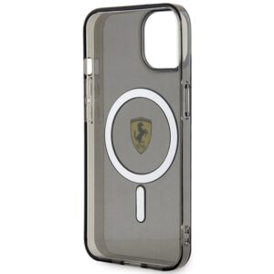 Ferrari FEHMP14SURKK Apple iPhone 14 / 15 / 13 6.1" juodos spalvos kietas dėklas Translucent Magsafe - Image 7