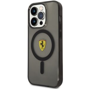 Ferrari FEHMP14LURKK Apple iPhone 14 Pro 6,1" juodos spalvos kietas dėklas Translucent Magsafe - Image 2