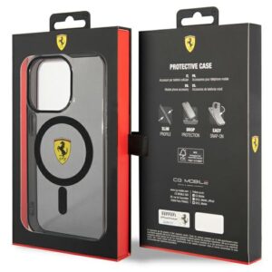 Ferrari FEHMP14LURKK Apple iPhone 14 Pro 6,1" juodos spalvos kietas dėklas Translucent Magsafe - Image 8