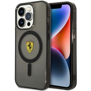 Ferrari FEHMP14XURKK Apple iPhone 14 Pro Max 6.7" juodos spalvos kietas dėklas Translucent Magsafe