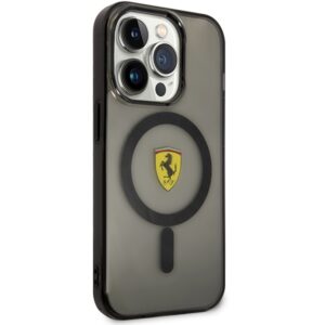 Ferrari FEHMP14XURKK Apple iPhone 14 Pro Max 6.7" juodos spalvos kietas dėklas Translucent Magsafe - Image 4