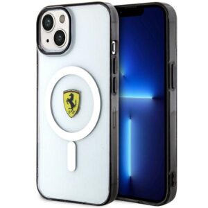 Ferrari FEHMP14SURKT Apple iPhone 14 / 15 / 13 6.1" skaidrus kietas dėklas Outline Magsafe - Image 1