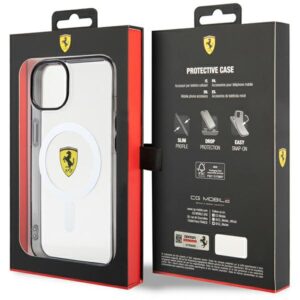 Ferrari FEHMP14SURKT Apple iPhone 14 / 15 / 13 6.1" skaidrus kietas dėklas Outline Magsafe - Image 8
