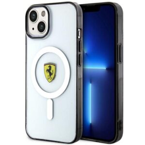 Ferrari FEHMP14MURKT Apple iPhone 14 Plus / 15 Plus 6.7" skaidrus kietas dėklas Outline Magsafe