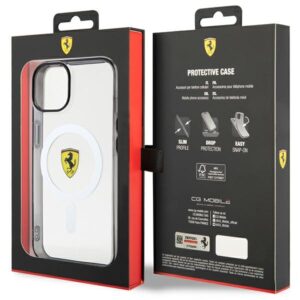 Ferrari FEHMP14MURKT Apple iPhone 14 Plus / 15 Plus 6.7" skaidrus kietas dėklas Outline Magsafe - Image 8