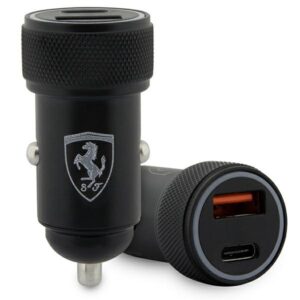 Ferrari charger alone. FECCMENK PD-QC3.0 20W Fast Charge juodos spalvos - Image 1