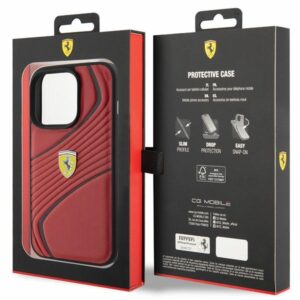 Ferrari FEHCP15LPTWR Apple iPhone 15 Pro 6.1" red kietas dėklas Twist Metal Logo - Image 8
