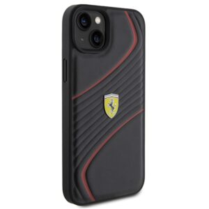 Ferrari FEHCP15MPTWK Apple iPhone 15 Plus /14 Plus 6.7" juodos spalvos kietas dėklas Twist Metal Logo - Image 4