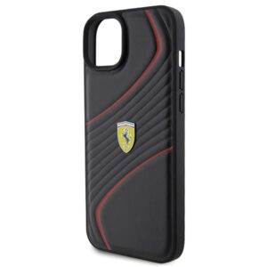 Ferrari FEHCP15MPTWK Apple iPhone 15 Plus /14 Plus 6.7" juodos spalvos kietas dėklas Twist Metal Logo - Image 6