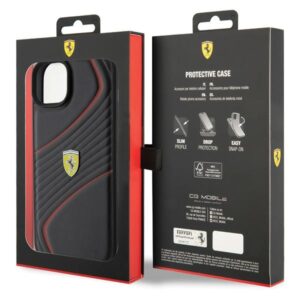 Ferrari FEHCP15MPTWK Apple iPhone 15 Plus /14 Plus 6.7" juodos spalvos kietas dėklas Twist Metal Logo - Image 8