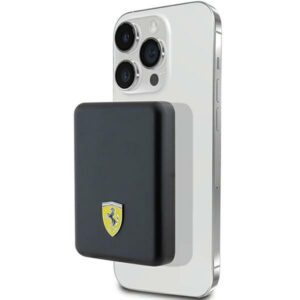 Ferrari Powerbank FEPB5MNCAK 15W 5000mAh juodos spalvos Metal Logo MagSafe - Image 1