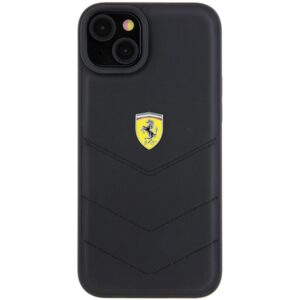Ferrari FEHCP15MRDUK Apple iPhone 15 Plus / 14 Plus 6.7" juodos spalvos kietas dėklas Quilted Metal Logo - Image 3
