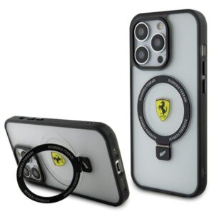 Ferrari FEHMP15LUSCAH Apple iPhone 15 Pro 6.1" skaidrus kietas dėklas Ring Stand 2023 Collection MagSafe - Image 1