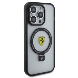 Ferrari FEHMP15LUSCAH Apple iPhone 15 Pro 6.1" skaidrus kietas dėklas Ring Stand 2023 Collection MagSafe - Image 4