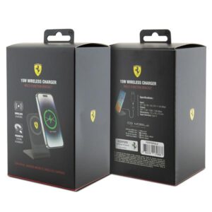 Ferrari belaidis įkroviklis FEMFBMALK 15W juodos spalvos 2023 Collection MagSafe - Image 3