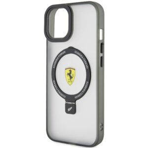 Ferrari FEHMP15MUSCAK Apple iPhone 15 Plus /14 Plus 6.7" juodos spalvos kietas dėklas Ring Stand 2023 Collection - Image 6