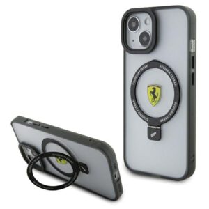 Ferrari FEHMP15MUSCAH Apple iPhone 15 Plus /14 Plus 6.7" skaidrus kietas dėklas Ring Stand 2023 Collection M