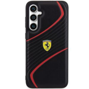 Ferrari FEHCS23FEPTWK S23 FE S711 juodos spalvos kietas dėklas Twist Metal Logo - Image 3